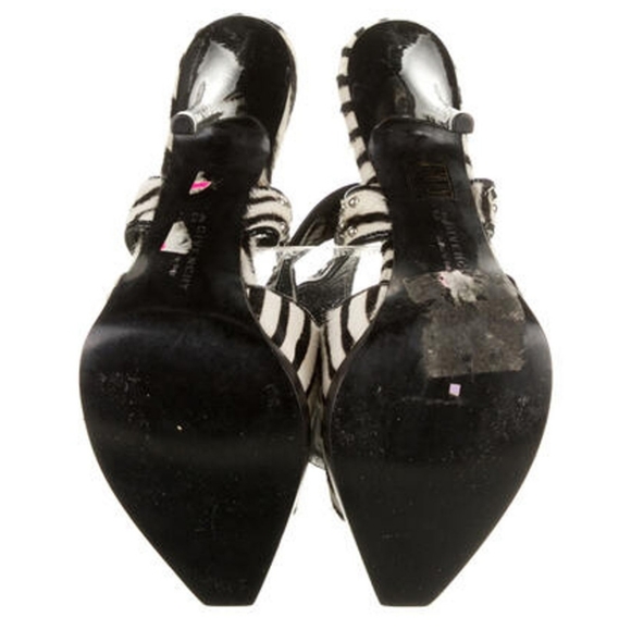 Givenchy Zebra Rhinestone Hair Print Stilletto Heels Size 40 9 - Picture 5 of 5